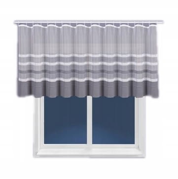 Firanka gotowa do kuchni 100x300 cm biel/szary