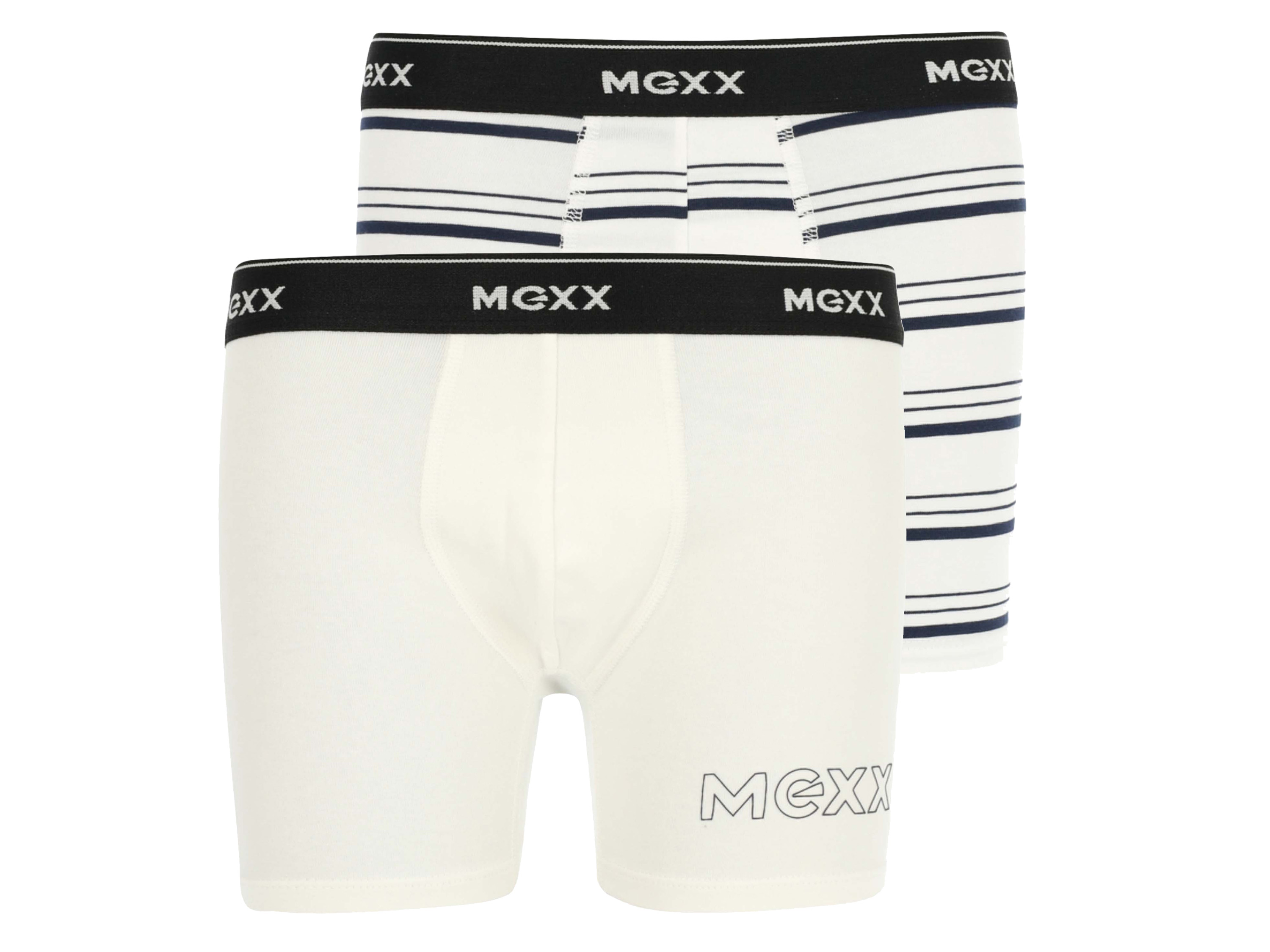 Mexx Bokserki chłopięce z bawełny, 2 pary Biały, 134/140