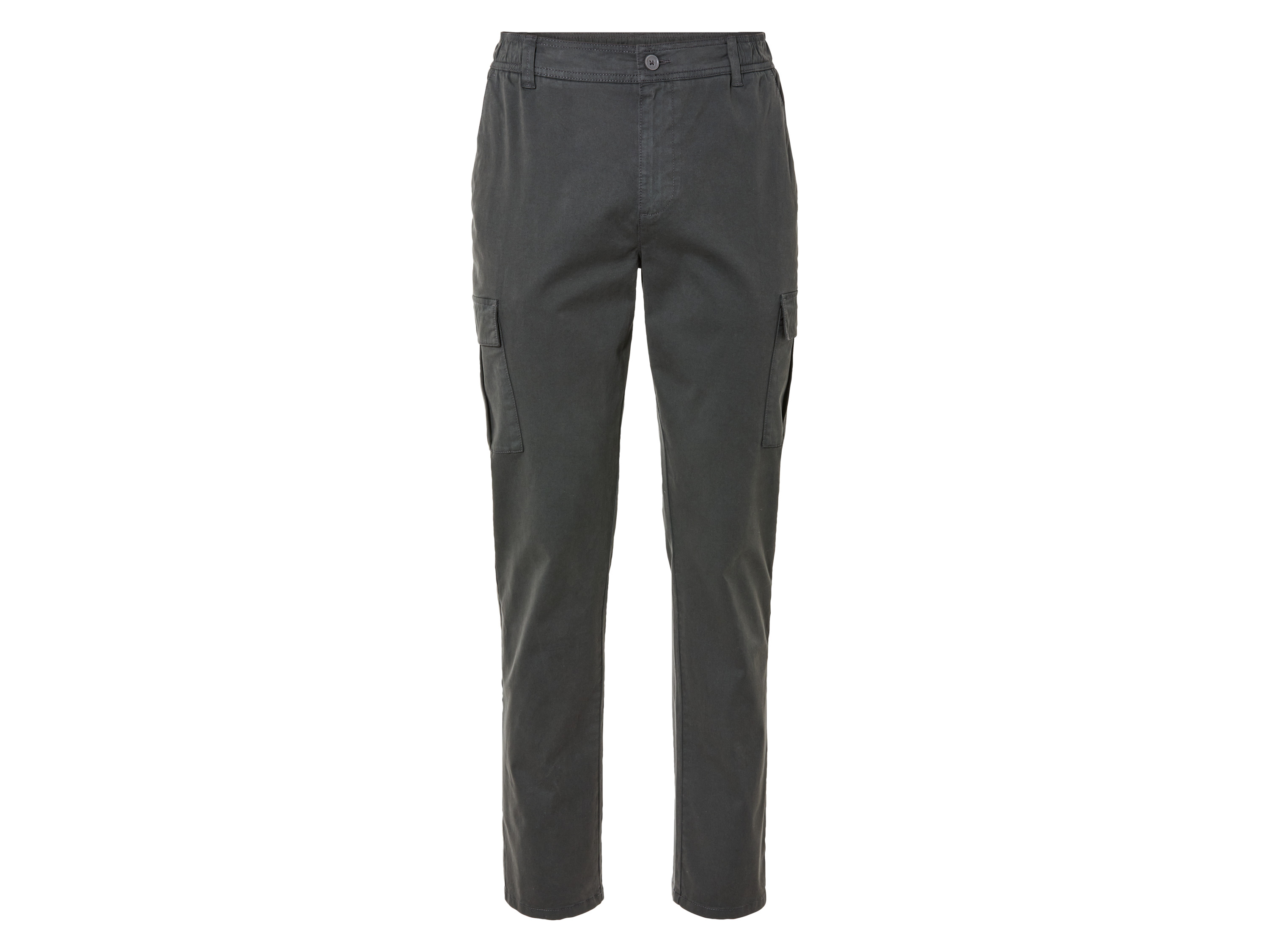 Livergy Spodnie męskie cargo z bawełną, regularny stan XL 56/58, Szary