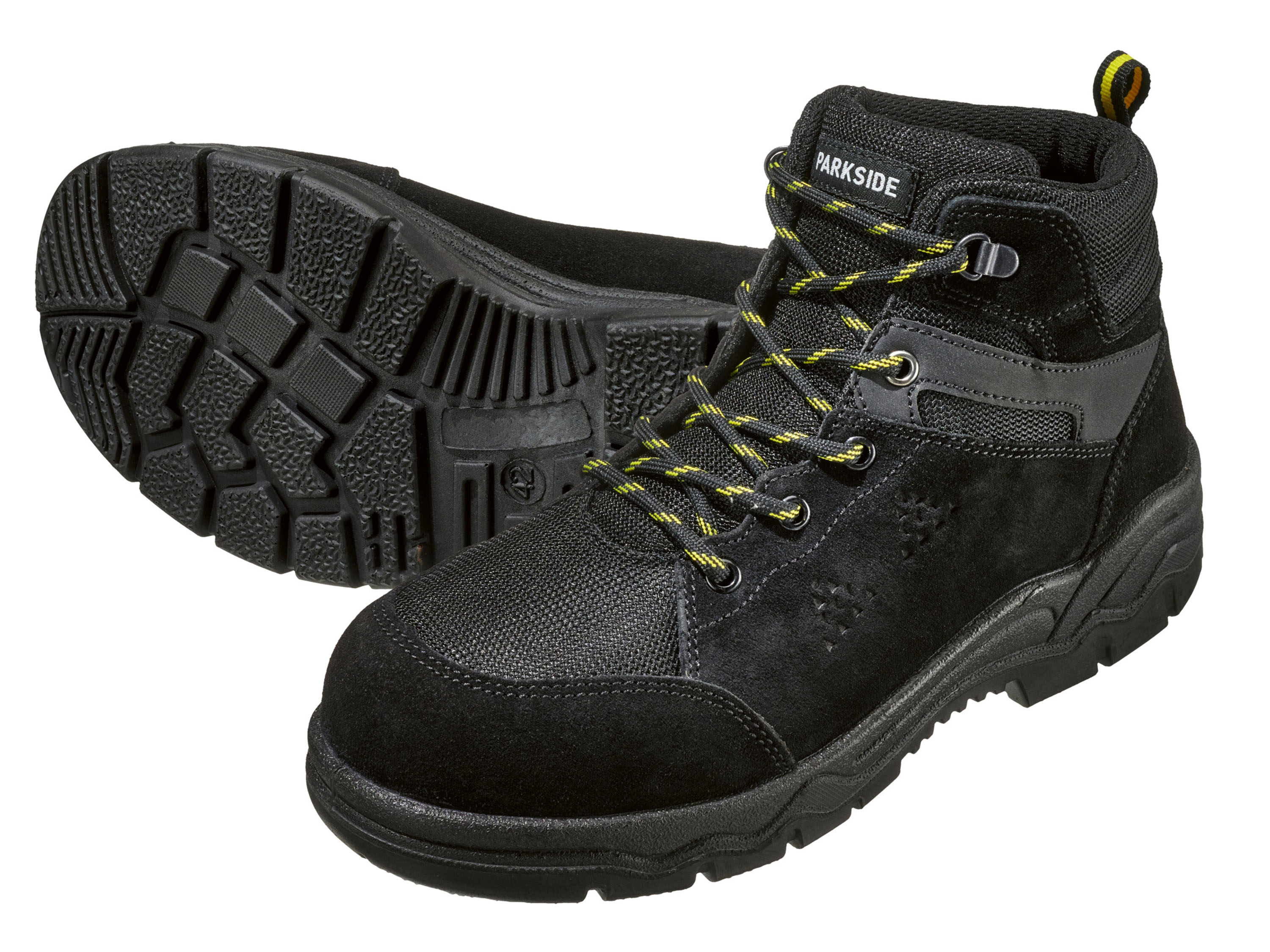 Parkside Buty robocze męskie S3, stalowy podnosek Buty z wysoką cholewką, 43