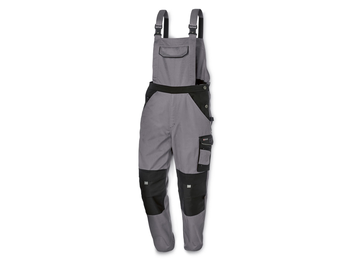 Parkside Performance Spodnie męskie robocze na szelkach 48, Szary/ czarny