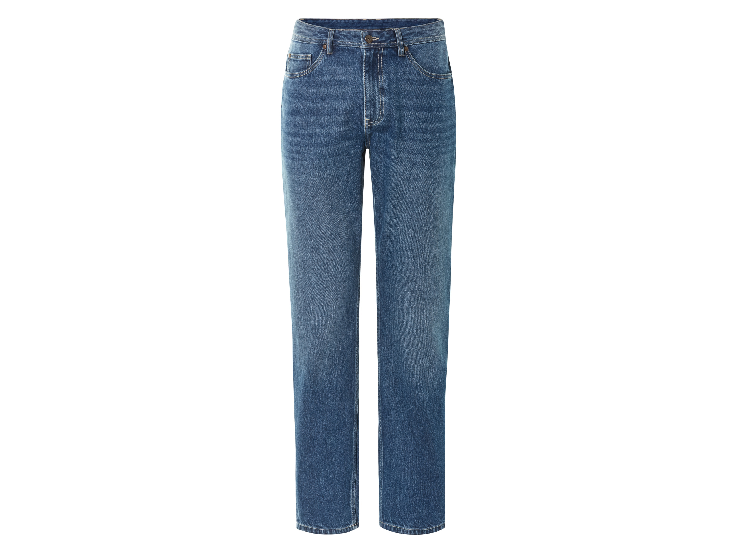 Livergy Jeansy męskie z bawełny, Relaxed Fit Niebieski, 48 32/32
