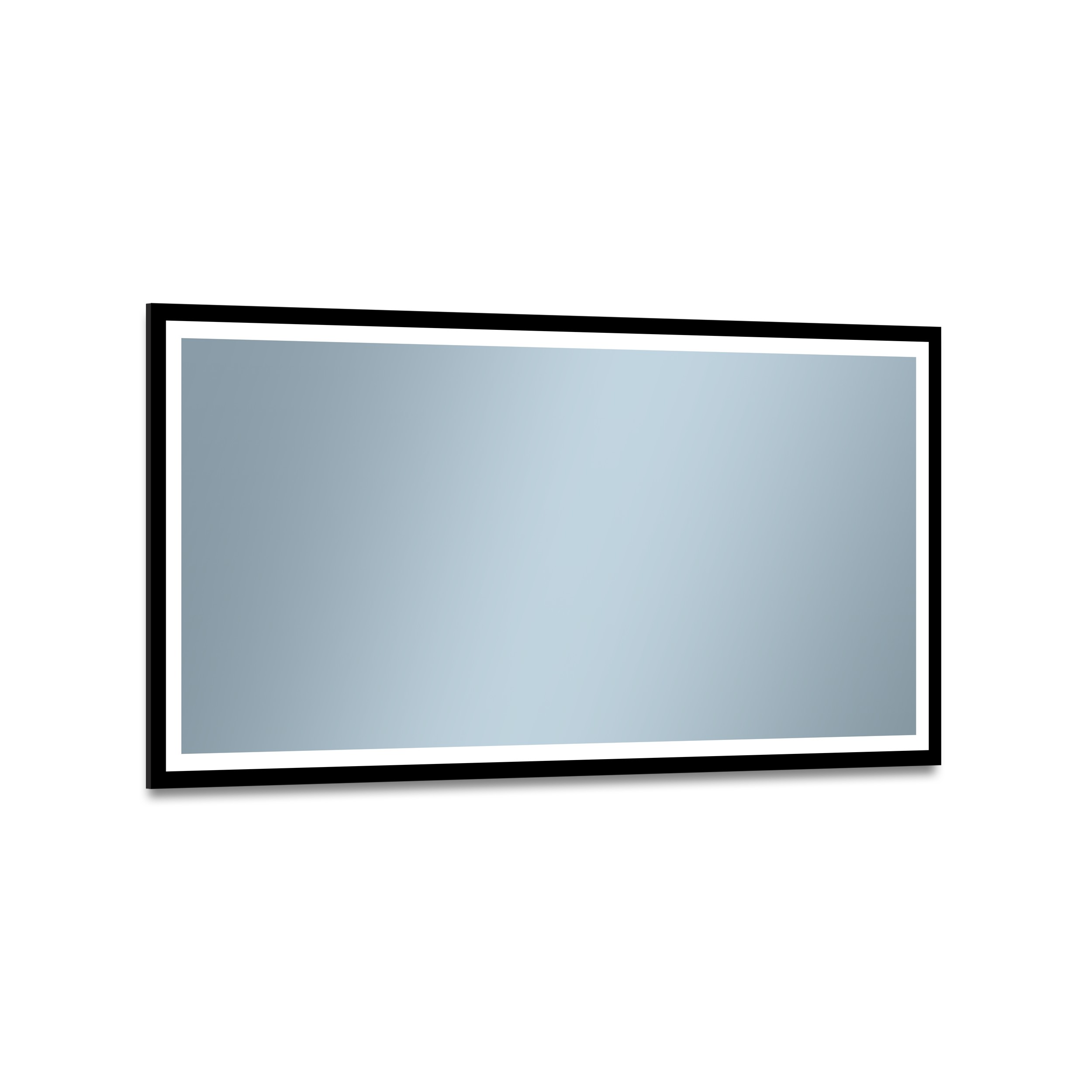 Darmowa Dostawa - Lustro 120x60 cm prostokątne z oświetleniem czarny Venti Luxled 5907459662733