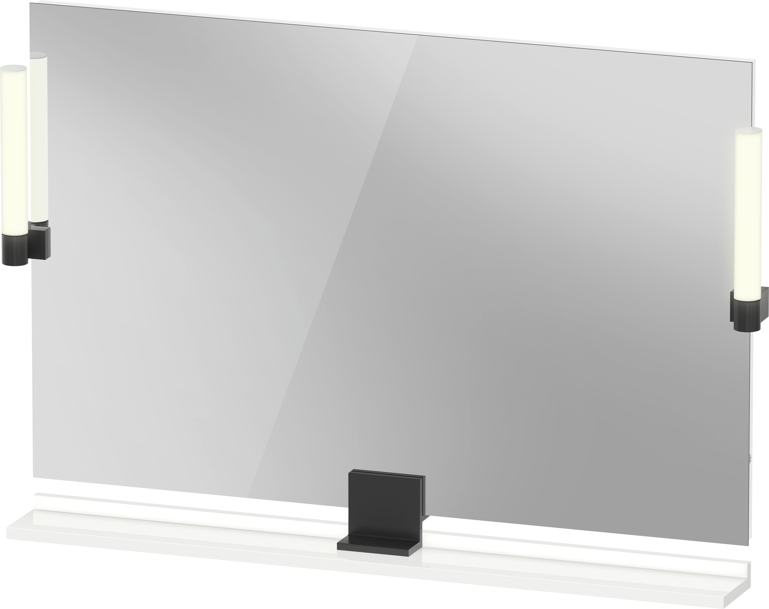 Darmowa Dostawa - Lustro 105x65 cm prostokątne z oświetleniem czarny-biały Duravit Sivida SV74230BD220000