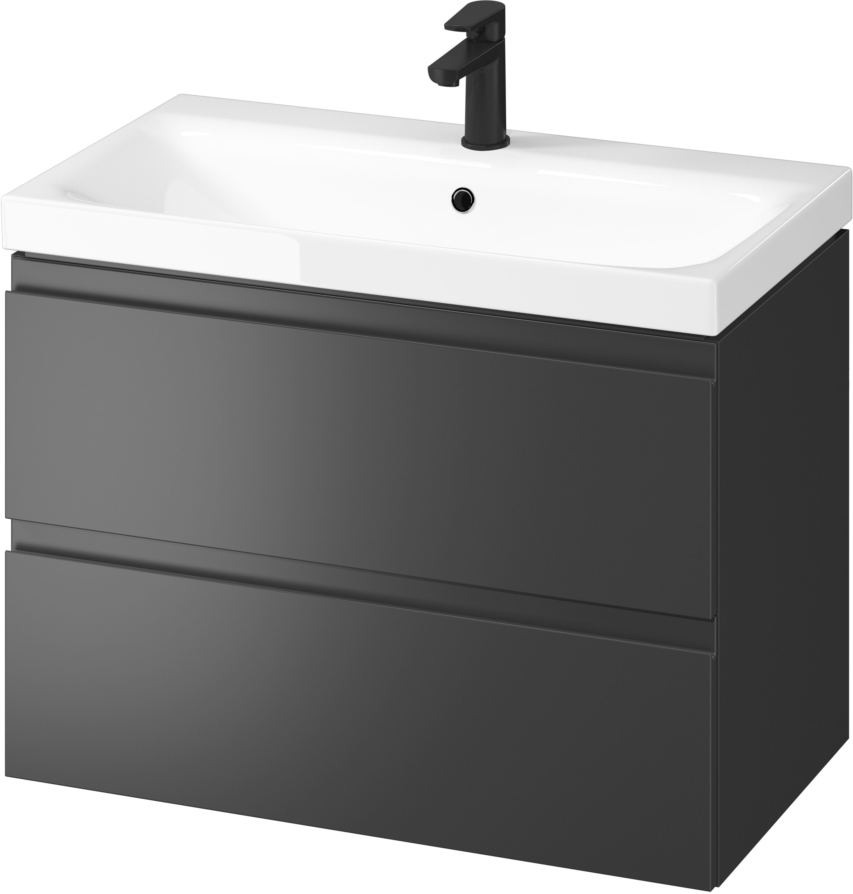 Darmowa Dostawa - Umywalka z szafką 79.5 cm antracyt Cersanit Moduo S801487DSM