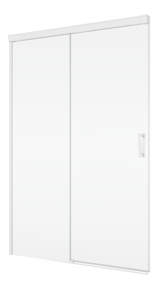 Darmowa Dostawa - Drzwi prysznicowe 100 cm rozsuwane biały mat/szkło przezroczyste SanSwiss Cadura CAS2G1000907