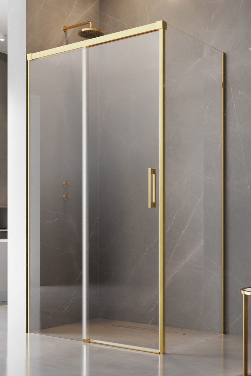 Darmowa Dostawa - Drzwi prysznicowe 120 cm rozsuwane do ścianki bocznej Radaway Idea Gold KDJ 3870420901L