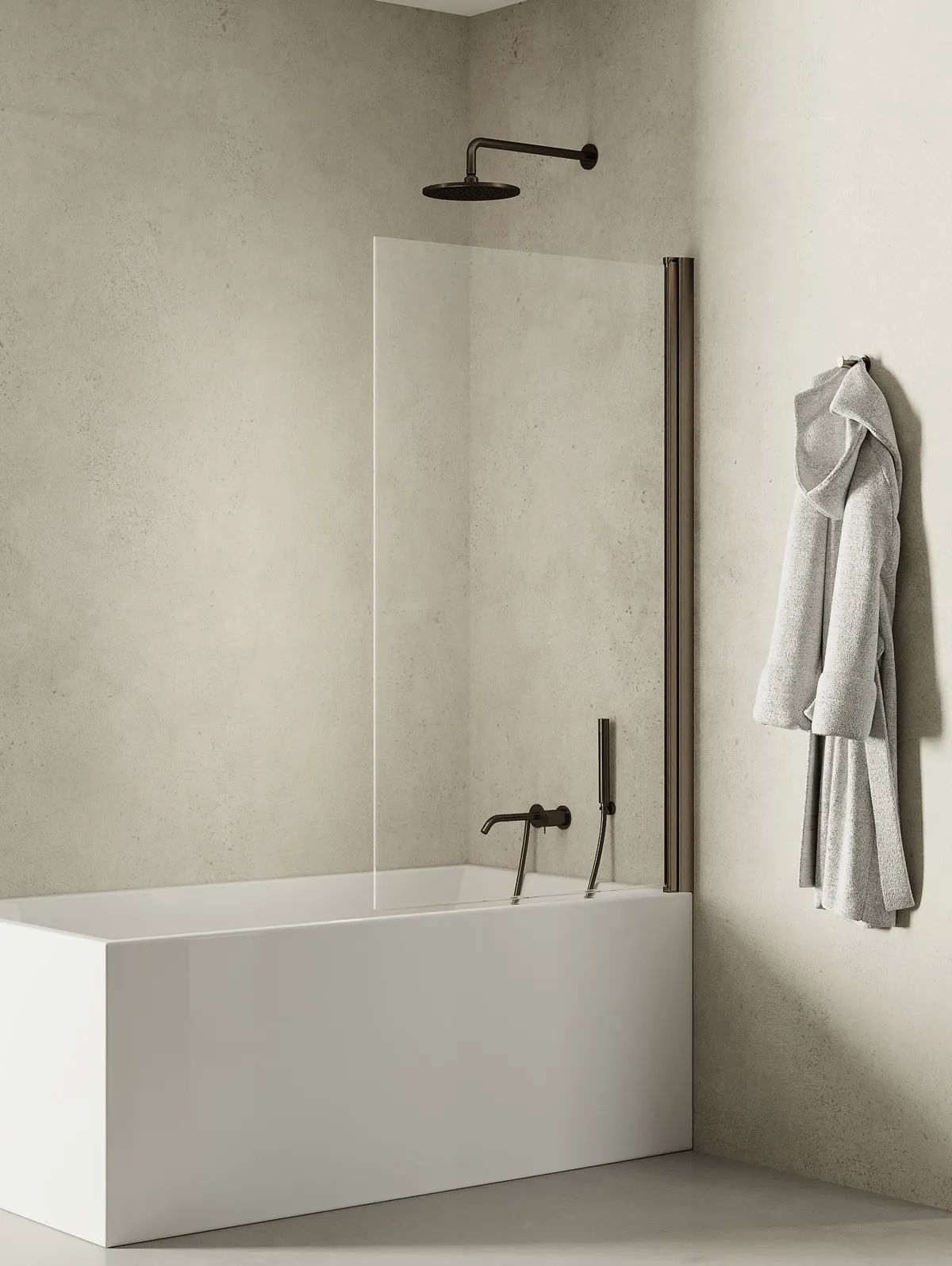 Darmowa Dostawa - Parawan nawannowy jednoczęściowy New Trendy New Soleo Gunmetal Brushed P0139