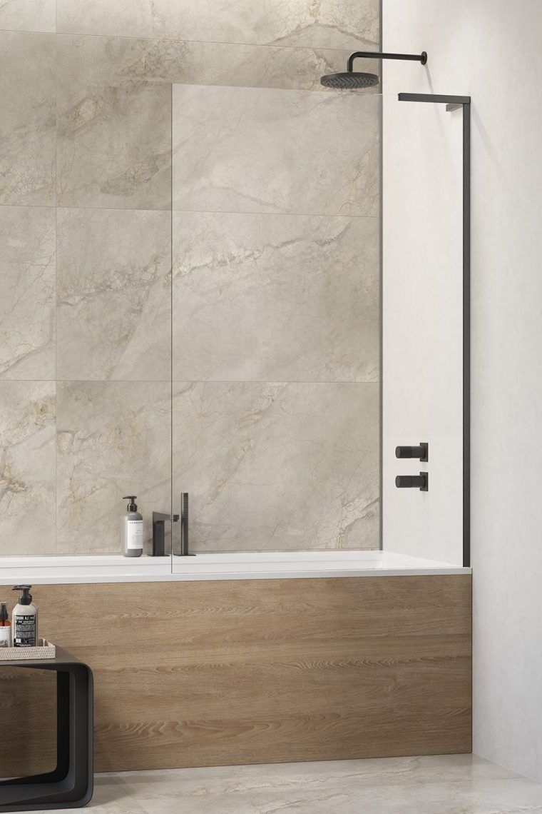 Darmowa Dostawa - Parawan nawannowy 90 cm 1-częściowy szczotkowany/szkło przezroczyste Radaway Modo SL Brushed Gunmetal PNJ II 103160909201R