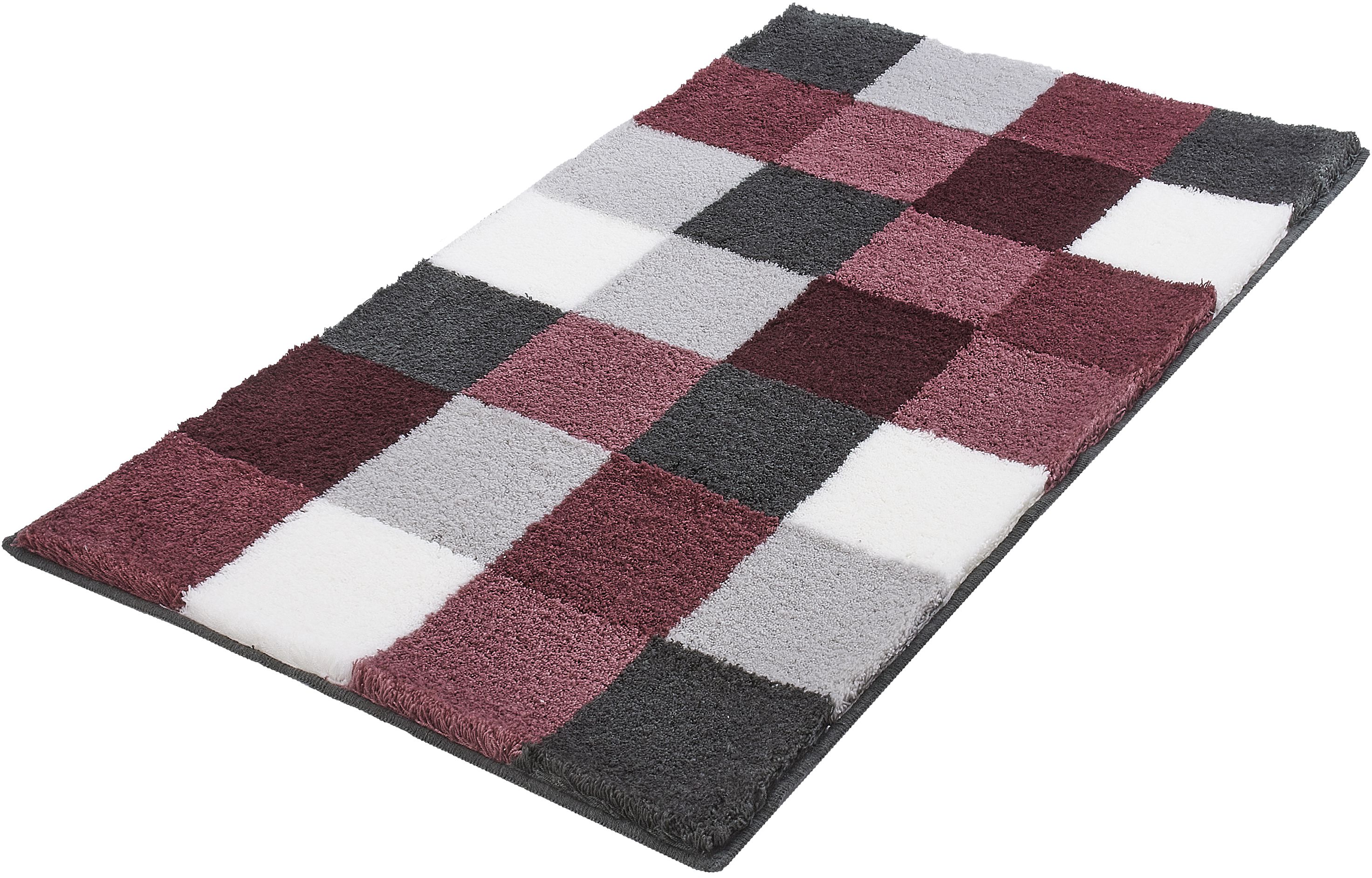 Darmowa Dostawa - Dywanik łazienkowy 150x85 cm prostokątny bordowy Kleine Wolke Caro 5426407453