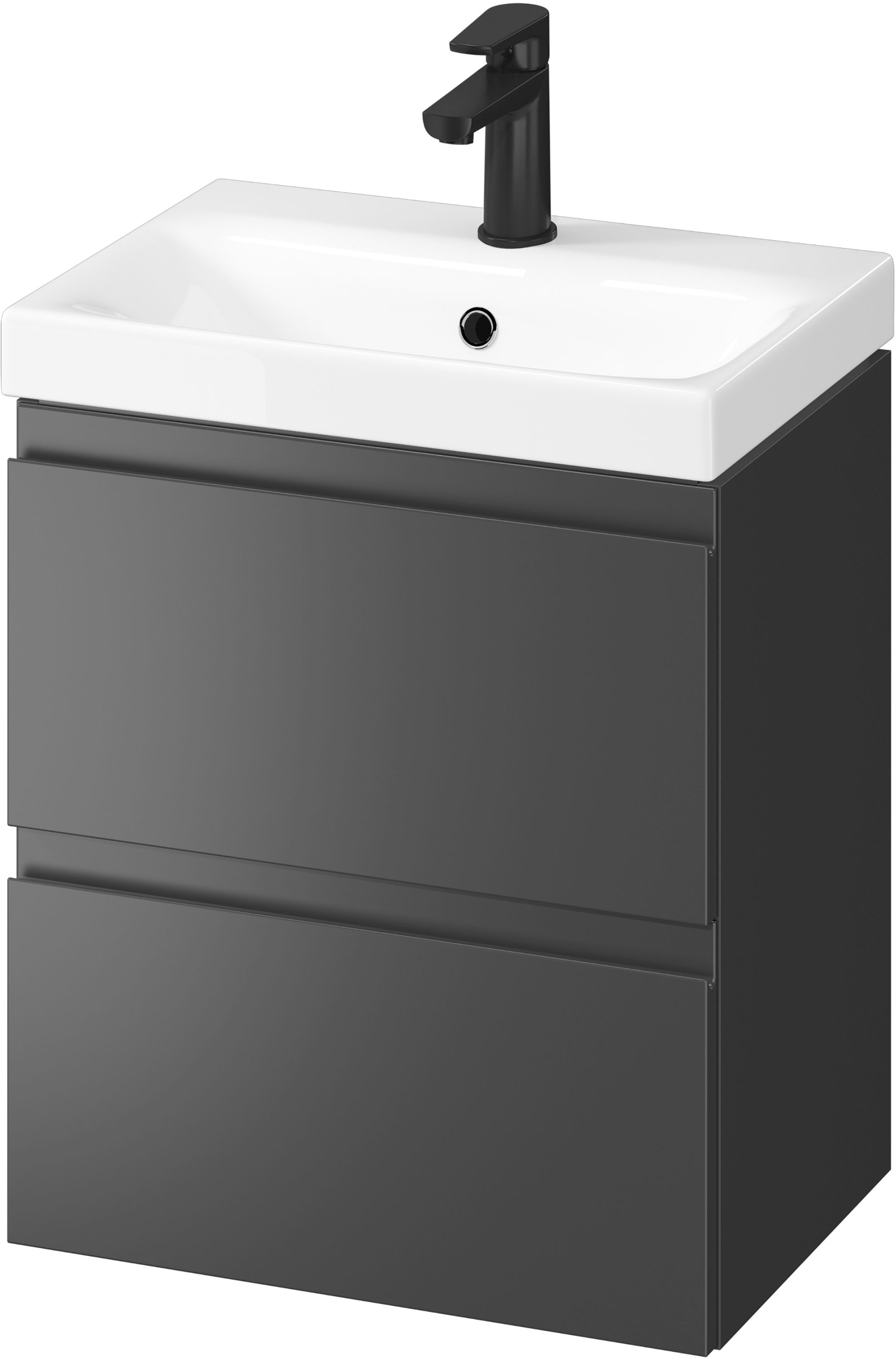 Darmowa Dostawa - Umywalka z szafką 49.5 cm antracyt Cersanit Moduo S801470DSM