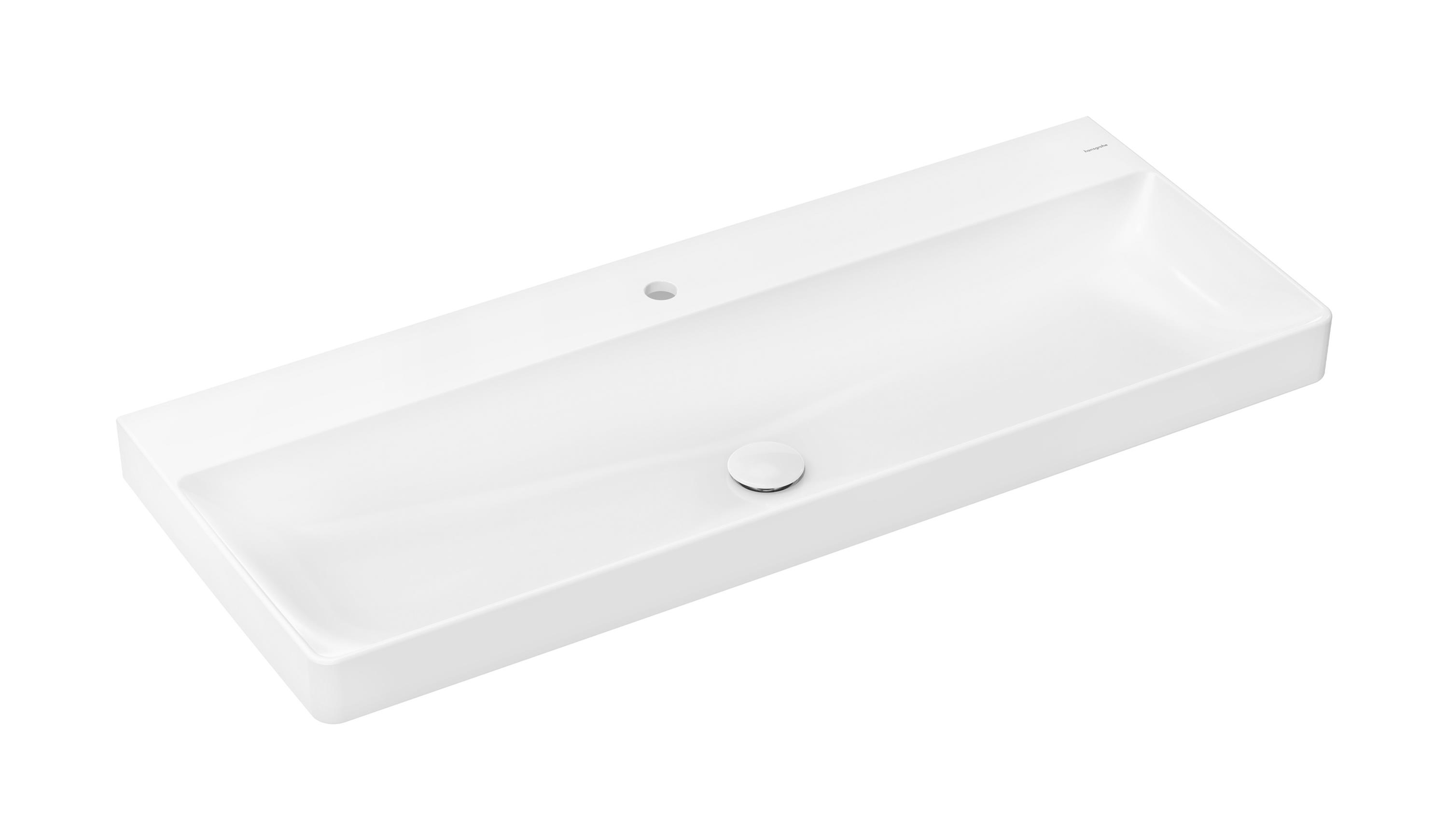 Darmowa Dostawa - Umywalka 120x48 cm prostokątna ścienna-meblowa biała Hansgrohe Xelu Q 61108450