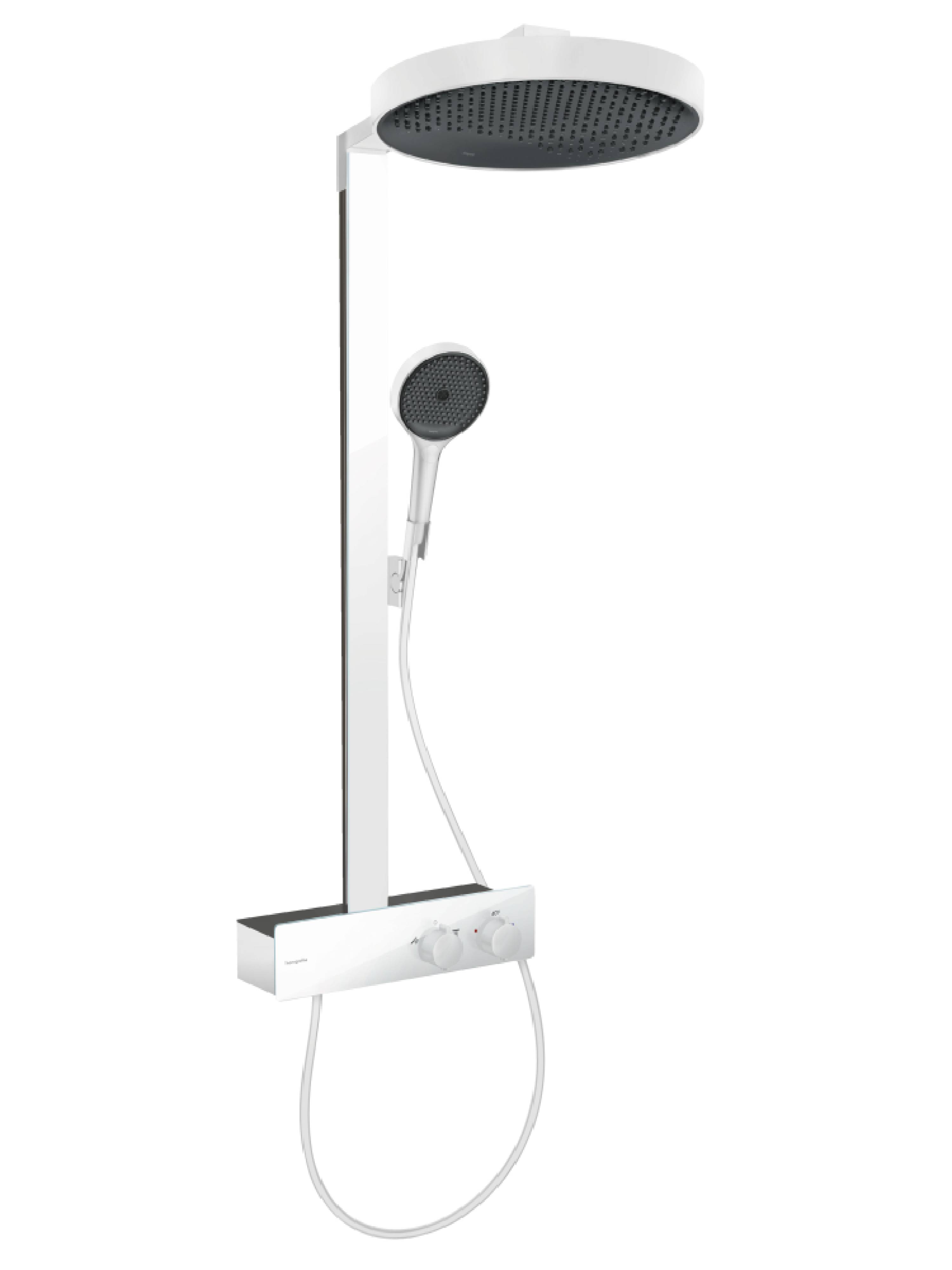 Darmowa Dostawa - Zestaw prysznicowy ścienny biały Hansgrohe Rainfinity 26853700