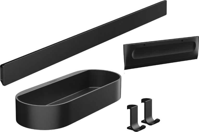 Darmowa Dostawa - Zestaw akcesoriów czarny Hansgrohe WallStoris 27967670