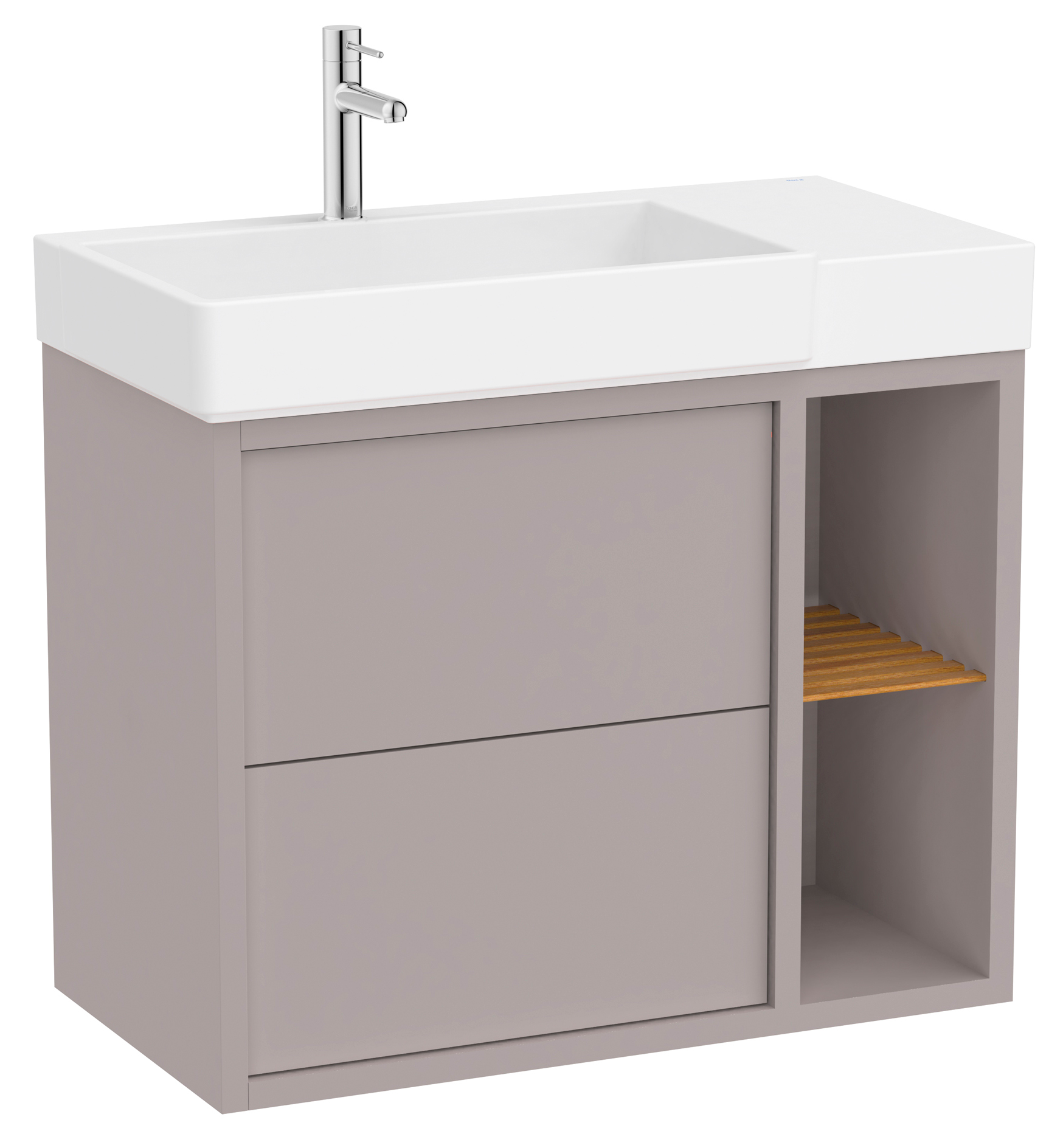 Darmowa Dostawa - Umywalka z szafką 80 cm szarą Roca Tura A852028559
