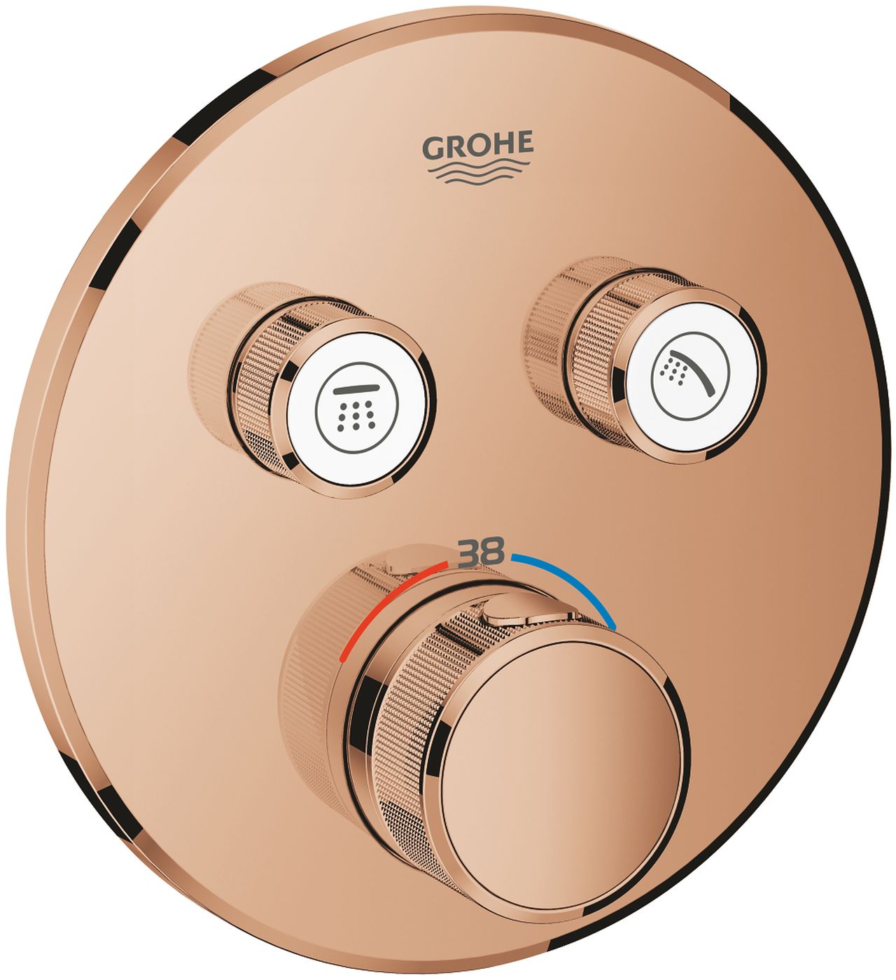 Darmowa Dostawa - Bateria wannowo-prysznicowa podtynkowa termostatyczna warm sunset Grohe Grohtherm SmartControl 29119DA0