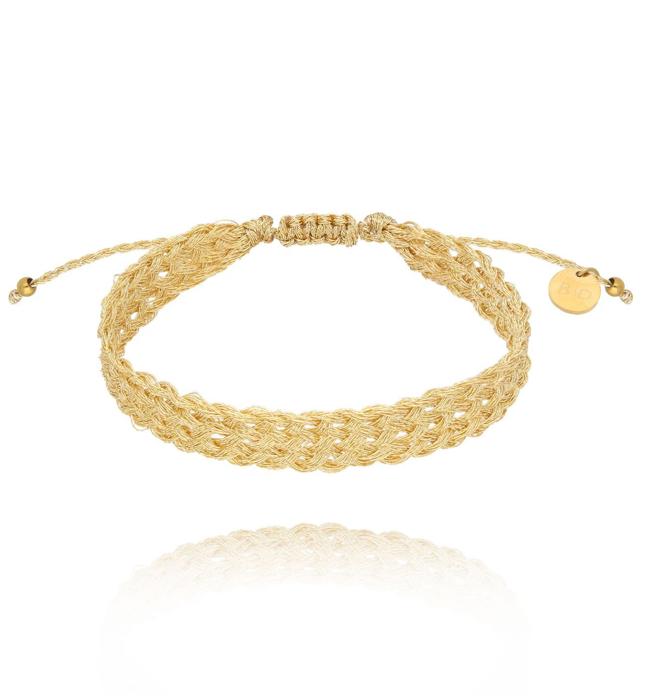 Bransoletka złota pleciona Braided - By Dziubeka