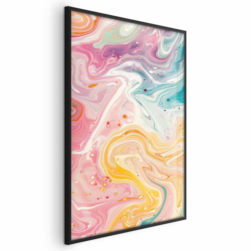 Plakat Artgeist Kolorowy Chaos 60x90 cm z ramą czarną 1 szt