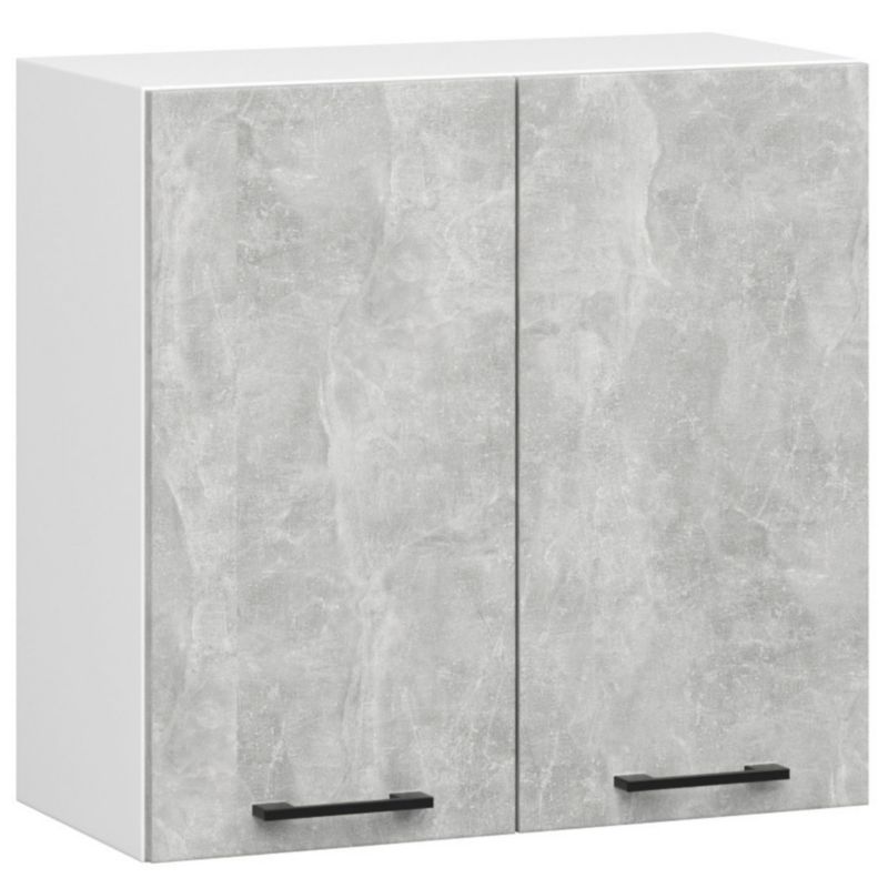 Szafka kuchenna Akord W60 system Oliwia Biała 60 cm 2 drzwi kolor Beton mat 2 półki 60x30x58 cm 1 szt.