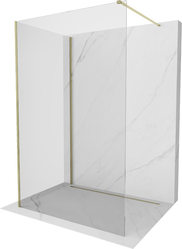 Ścianka prysznicowa Mexen Kioto transparent złoty 135x90 1 szt.
