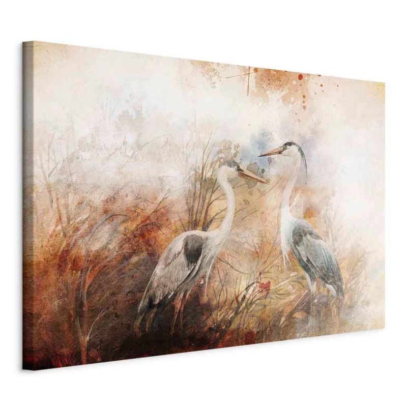 Obraz Artgeist Czaple na polownaniu 60 x 40 cm płótno włoskie 1 szt