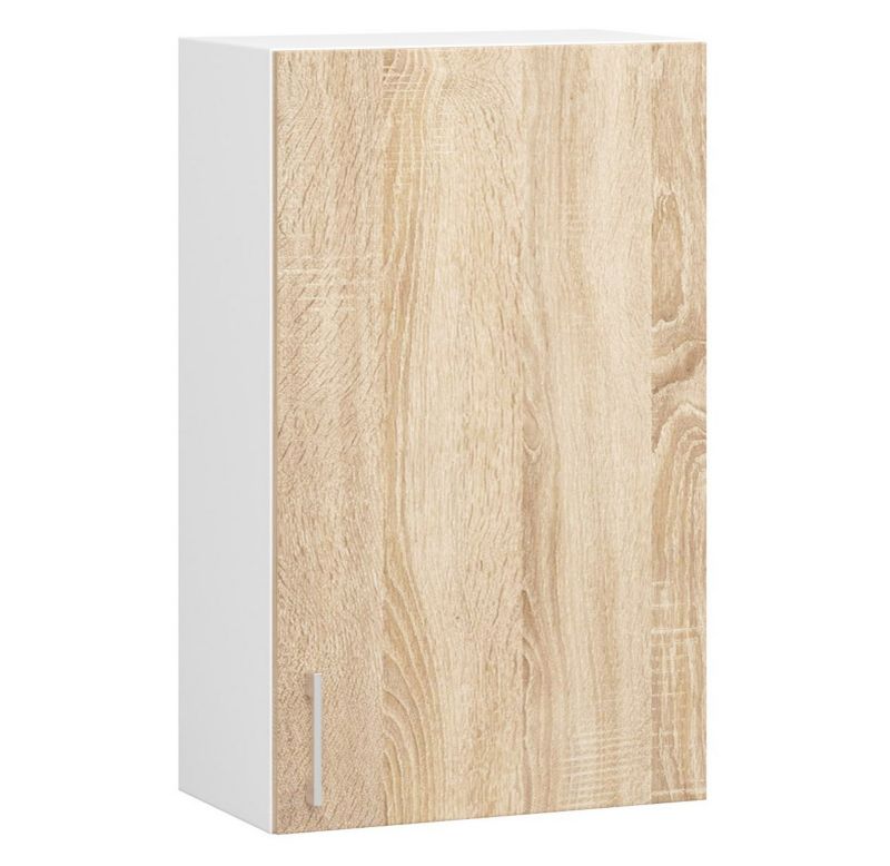 Szafka kuchenna Akord W50 system Lima Biała 50 cm 1 drzwi kolor Dąb Sonoma mat 2 półki 50x30,5x72 cm 1 szt.