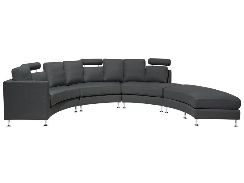 Sofa półokrągła 7-osobowa modułowa szara Rotunde 1 szt.