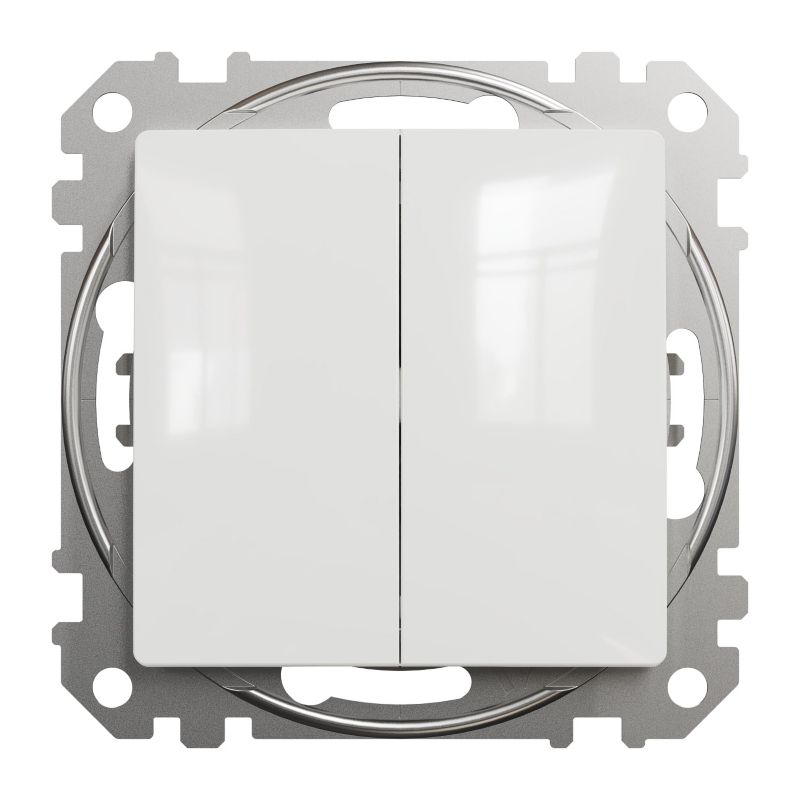Łącznik schodowy podwójny Schneider Electric Sedna Design&Elements biały