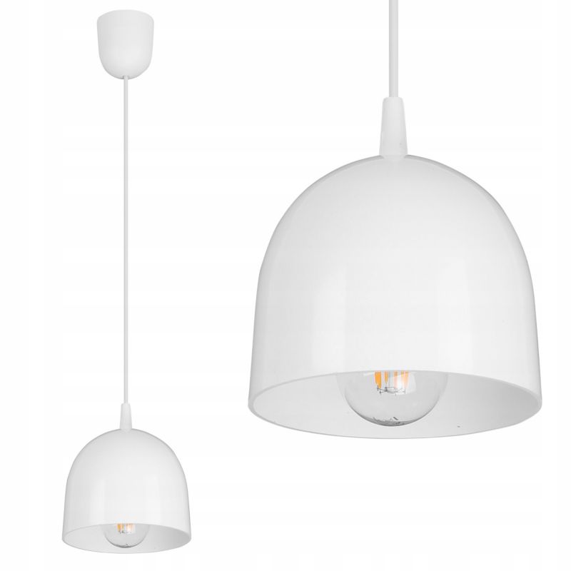 Lampa sufitowa wisząca Light Home LH Oma 1x E27 60W biała 1szt.