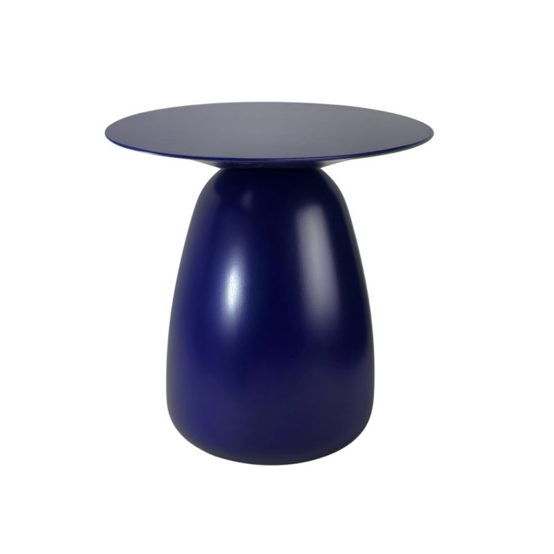 Stolik drewniany Kayani Baobab 34 śr. 33 cm granatowy 1 szt.