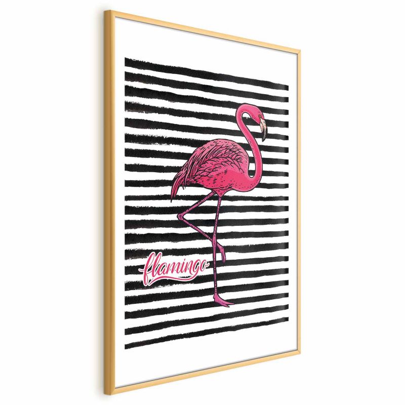 Plakat Artgeist Flaming 60x90 cm z ramą złotą 1 szt