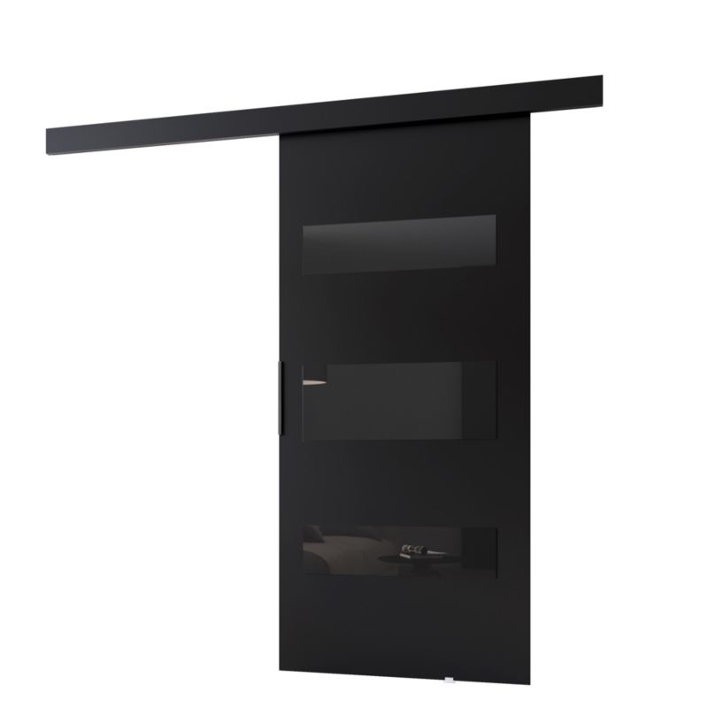 Drzwi przesuwne MINIO go for it PRIM D 96 cm czarne z czarną maskownicą 1 szt.