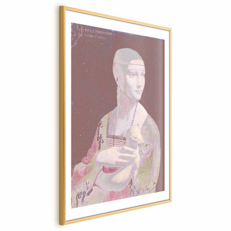 Plakat Artgeist Pastelowa dama 29,7x42 cm z ramą złotą 1 szt