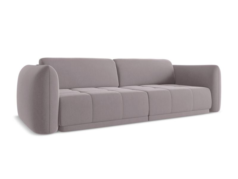 Kanapa 4-osobowa Makamii Hoku z weluru 250x105 cm lawendowy 1 szt.