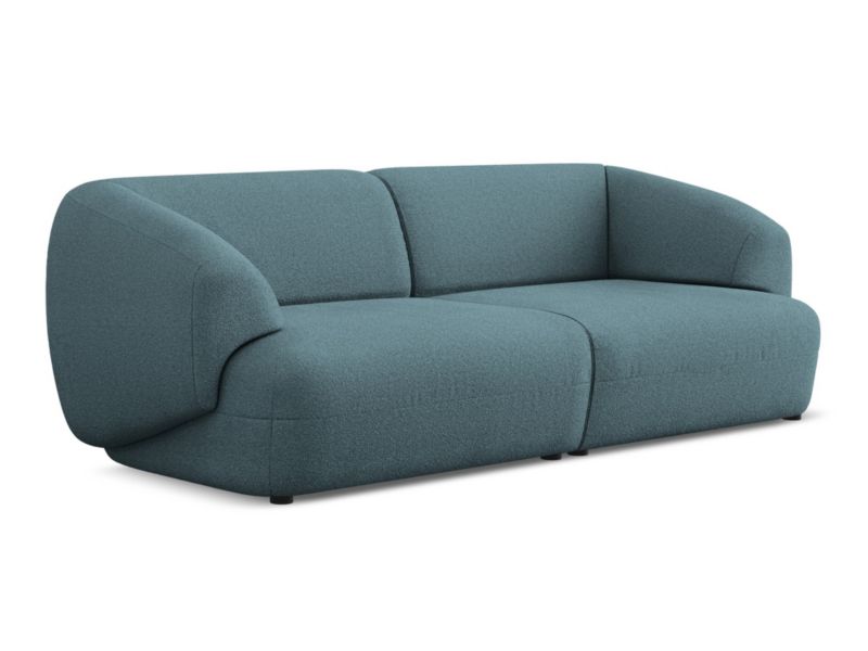 4-osobowa kanapa modułowa Makamii Moana z tkaniną boucle 232x98 cm jeans 1 szt.