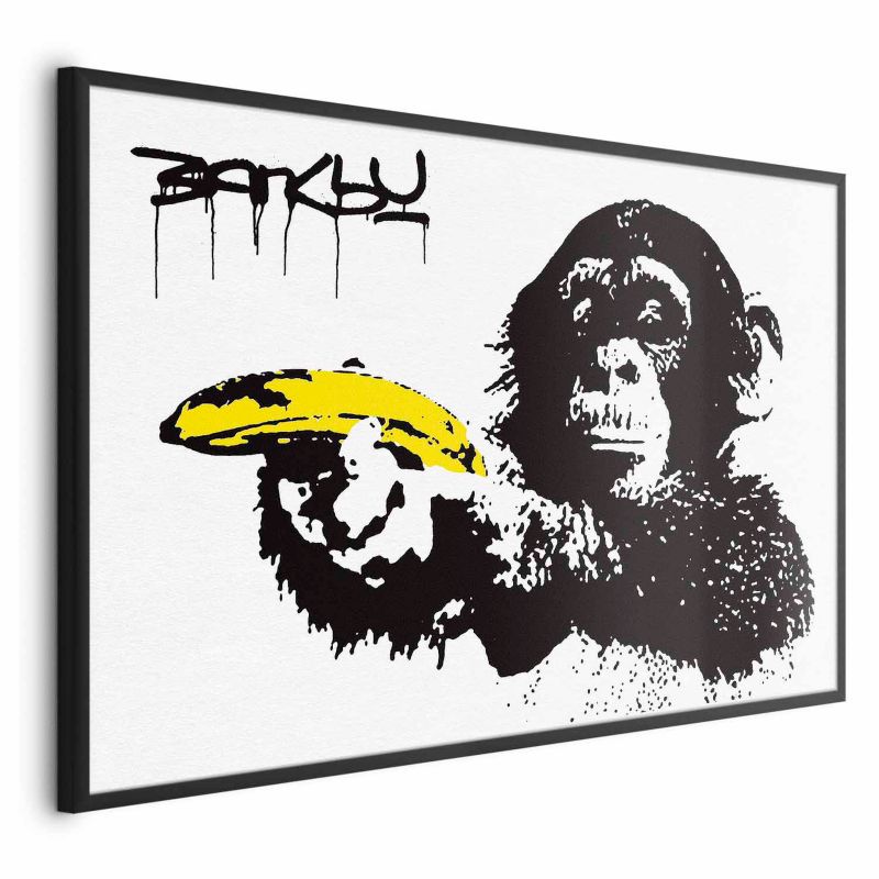 Plakat Artgeist Bananowy pistolet 30x21 cm z ramą czarną 1 szt