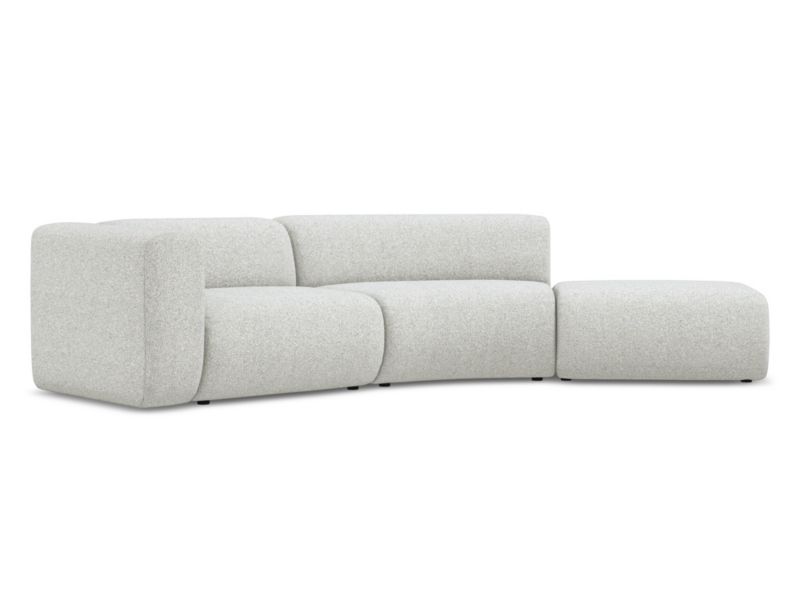 4-osobowa kanapa modułowa prawa Makamii Ekahi z tkaniny strukturalnej 335x166 cm beżowy 1 szt.