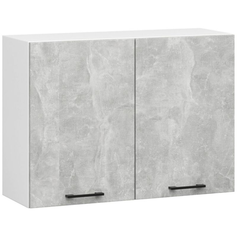 Szafka kuchenna Akord W80 system Oliwia Biała 80 cm 2 drzwi kolor Beton mat 2 półki 80x30x58 cm 1 szt.