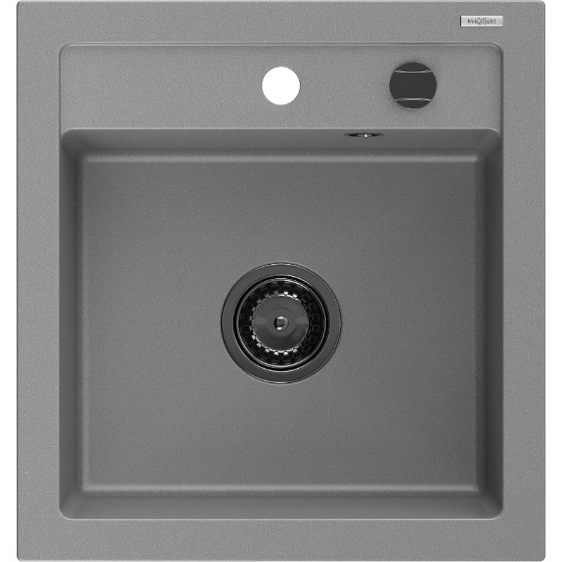 Zlewozmywak wpuszczany Mexen Vito 1-komorowy szary 520x490 mm 1 szt.