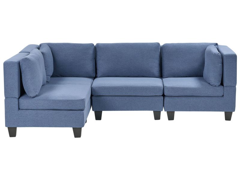 Sofa narożna Unstad Niebieski Prawostronny 1 kpl