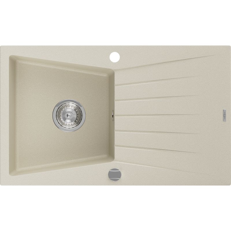 Zlewozmywak granitowy Mexen Cesar 1-komorowy beżowy 775x470 mm 1 szt.