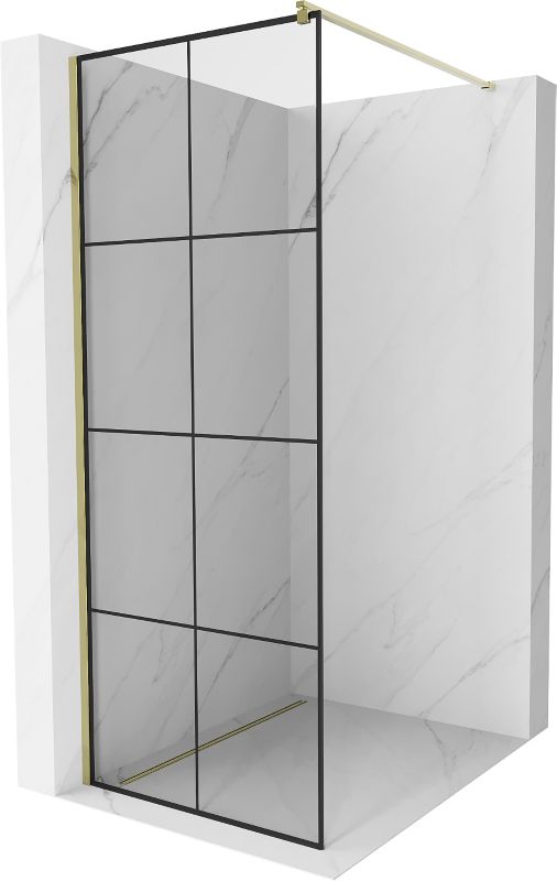 Ścianka prysznicowa Mexen Kioto czarny wzór 70x200 cm 800-070-101-50-77 1 szt.