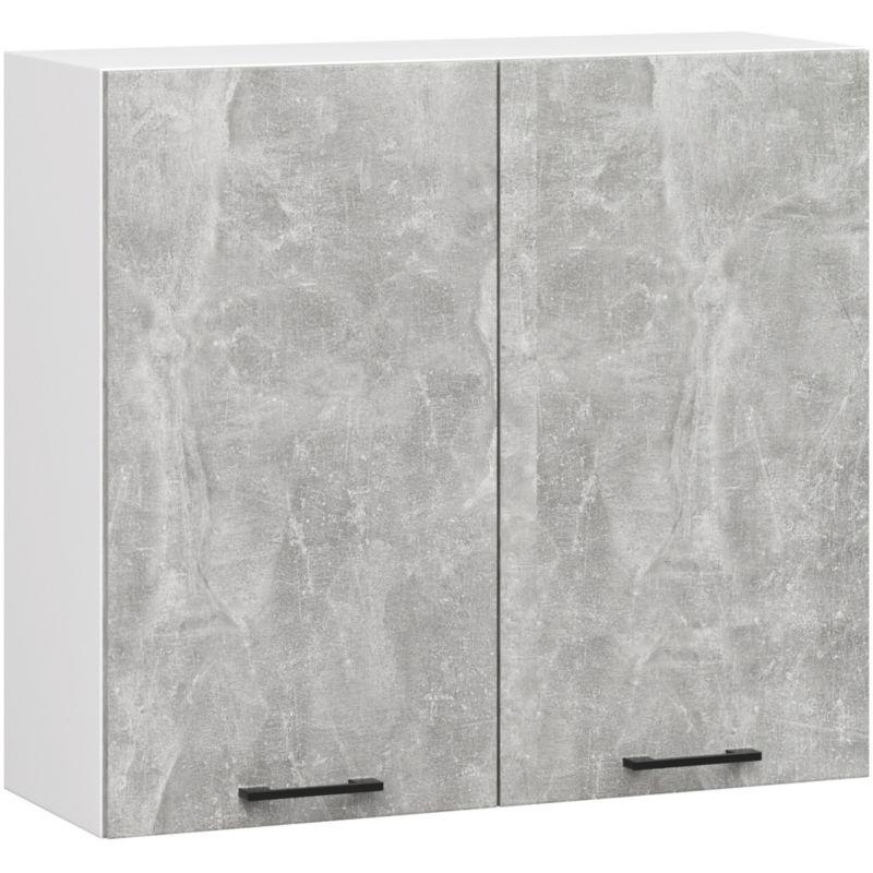 Szafka kuchenna Akord W80 system Oliwia H720 Biała 80 cm 2 drzwi kolor Beton mat 2 półki 80x30x72 cm 1 szt.