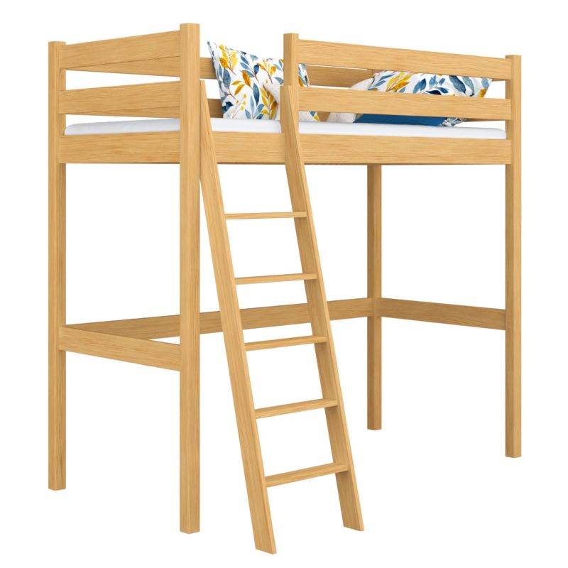 Drewniane łóżko na antresoli N-WOOD N03 120x200 sosna naturalna 1 szt.