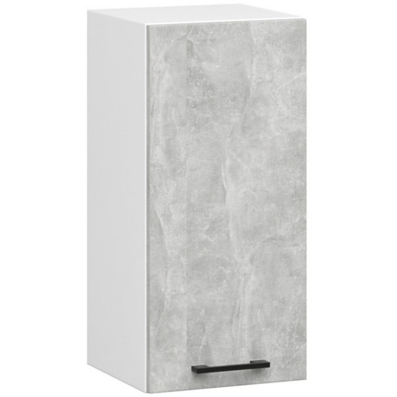 Szafka kuchenna Akord W30 system Oliwia Biała 30 cm 1 drzwi kolor Beton mat 2 półki 30x30x58 cm 1 szt.