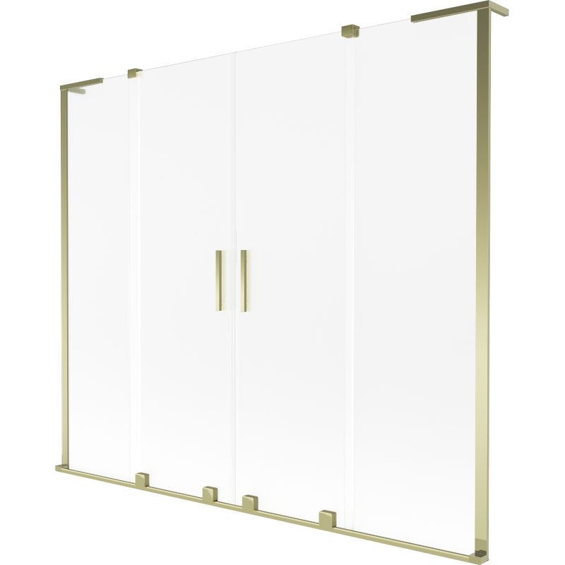Parawan nawannowy rozsuwany Mexen Velar L złoty szron 200x150 cm 1 szt.