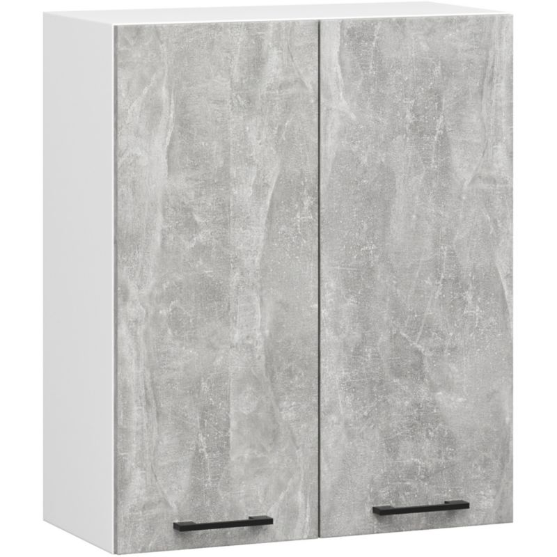 Szafka kuchenna Akord W60 system Oliwia H720 Biała 60 cm 2 drzwi kolor Beton mat 2 półki 60x30x72 cm 1 szt.