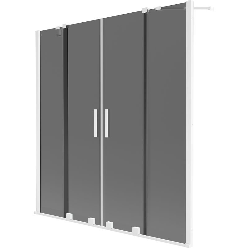 Parawan nawannowy ruchomy Mexen Velar grafit/biały 140x150 cm 1 szt.