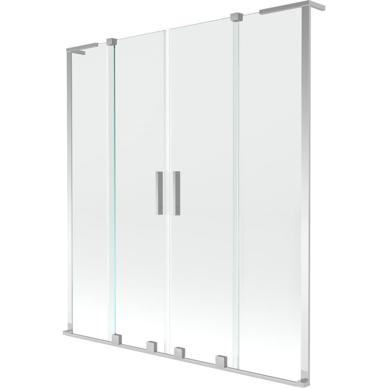 Parawan nawannowy rozsuwany Mexen Velar L transparent 160x150 cm 896-160-003-02-01 1 szt.