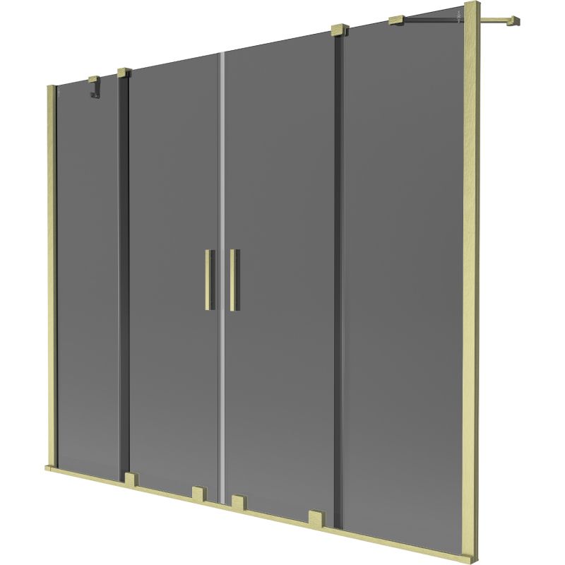 Parawan nawannowy przesuwany Mexen Velar grafit 180x150 cm 2 szt.
